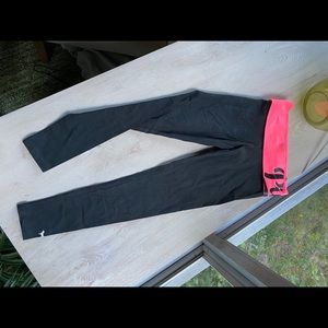 Pink fold over leggings